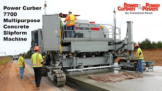 Overview  Power Curber 7700 Multipurpose Concrete Slipform Machine [upl. by Anatollo674]