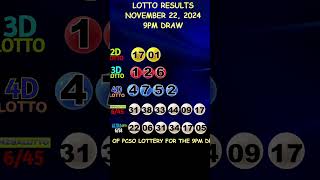 Lotto Result November 22 2024 9pm Draw shorts [upl. by Caputto]