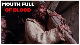 Jim Caviezel Cross Fell On Him With A Mouth Full Of Blood On Passion Of Christ faith GOD JESUS [upl. by Jb]