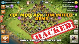 Clash Of Clans Mod Apk 1625325 Gameplay COC Hack  Unlimited Gems amp Unlimited Resources COC MOD [upl. by Adniuqal742]