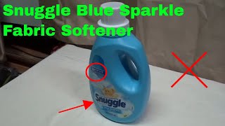 ✅ How To Use Snuggle Blue Sparkle Fabric Softener Review [upl. by Atirys]