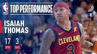 Isaiah Thomas Shows Out In His Cavaliers Season Debut vs The Blazers [upl. by Pavier823]