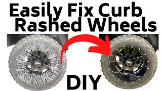 How to DIY Fix Black Wheels with Curb Rash or Scratches Moto Metal [upl. by Drewett]