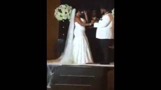 Bride and Groom sing quotI need theequot during wedding ceremony [upl. by Vinni]