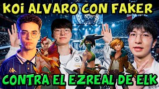 MDK Alvaro hace dupla mágica con T1 Faker en un duelo contra el Ezreal de ELK  SoloQ histórica [upl. by Rasure]