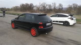 Fabia Vrs 19tdi PD 180hp vs Ford Focus ST 20ecoboost cca 300hp [upl. by Laws407]