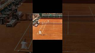 Top Spin 2k25 Agassi Federer insane end to amazing rally shorts topspin2k25 gameplay [upl. by Eibot819]