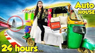 Living in Auto Rickshaw for 24 hours Gone Haunted😭 [upl. by Miharbi]