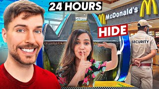 MR BEAST Challenged us to SURVIVE in MCDonalds for 24 Hours😱 [upl. by Olra]