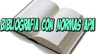 Como hacer una bibliografia con normas APA en Word [upl. by Andrej]