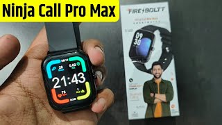 Fire Boltt Ninja Call Pro Max  fire boltt ninja call pro max unboxing and review  best smartwatch [upl. by Oswald737]