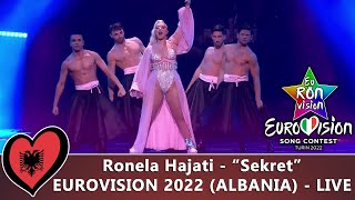 Ronela Hajati  quotSekretquot  Live  Eurovision Song Contest 2022 🇦🇱Albania [upl. by Epillihp852]