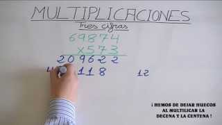 Multiplicar por 3 cifras en Educación Primaria [upl. by Herzen599]