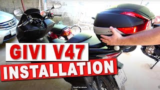 2014 Honda Forza 300  Givi V47 Monokey Top Case Installation [upl. by Malin349]