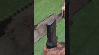 Installation process of ebony hammer handle woodworking [upl. by Turk]