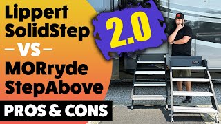 NEW Lippert Solid Step vs MORryde StepAbove RV Entry Step Pros amp Cons  Installation 2023 UPDATE [upl. by Terry42]