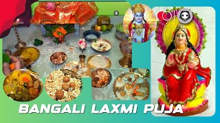 How to perform laxmi Puja at your home Bengali Style  Cook prasad villfood [upl. by Sucramrej]