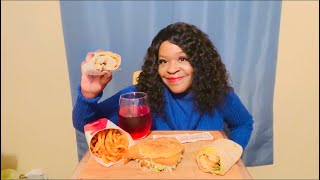 Ep 206 Trying Arby’s Fish Sandwich and Crispy Fish Wrap Mukbang  viral youtube subscribe [upl. by Danas]