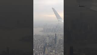 Complete landing in misty New York flying American Airlines over Manhattan NY [upl. by Zzaj]