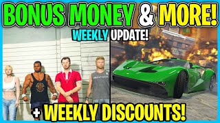 GTA Online WEEKLY UPDATE Bonus Money amp More [upl. by Atteuqcaj191]