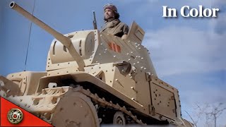 Italian tanks in North Africa  Semovente da 7518  M1340  Autoblindo Fiat AB41 Colorized [upl. by Etteoj]