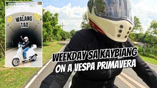 SOLO RIDE to KAYBIANG TUNNEL on a WEEKDAY with my VESPA Halos WALANG TAO pero UNGGOY madami [upl. by Swehttam]