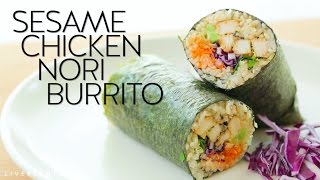 How to Make a Sesame Chicken Nori Burrito [upl. by Trager686]