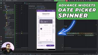 🔥Working with two important Advance Widgets in Android  DatePicker and Spinner  Mastering Android [upl. by Adnilg]