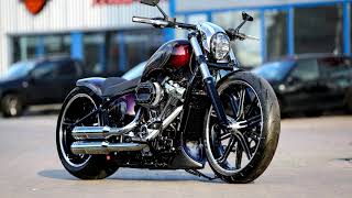 ⭐️ Harley Davidson Softail Custom Breakout quotPurple Greacequot by Thunderbike  CustomBike Review [upl. by Nolita652]