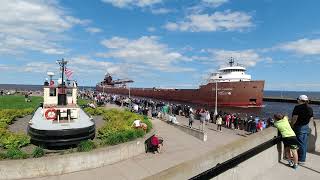 Just about every view possible to witness this Classic Laker Arrive Duluth The Hon James L Oberstar [upl. by Eartnoed]