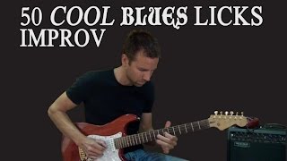 50 Cool Blues Licks Improvisation  Guitar Habits [upl. by Eleik]