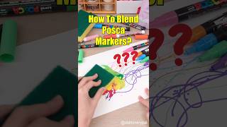 How To Blend Posca Markers shorts [upl. by Llorrad699]