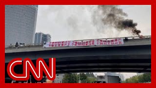 Video shows rare protest in Beijing as Chinese leader is set to extend his reign [upl. by Ainnos]