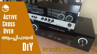 DIY amplifierആംപ്ലിഫയർ with active crossover over for flat music playing amplifierdiymalayalam [upl. by Leacock]