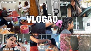 VLOG CASAMENTO NO CARTÓRIO  Almoço com amiga PINTEI O CABELO DE PRETO E MANUTENÇÃO DO MEGA HAIR ✨ [upl. by Lindo]