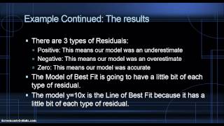 Residuals and Line of Best Fit [upl. by Eidson]