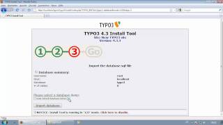 07TYPO3Installation auf einem WindowsPCmp4 [upl. by Pence]