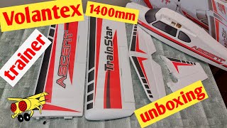 Volantex TrainStar Ascent 1400mm Unboxing Beginner RC Airplane Trainer Aircraft 7478 [upl. by Weeks516]