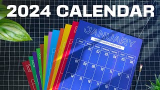 How to make a 2024 Wall Calendar  DIY  Selling a Digital Product on Etsy Side Hustle Ideas [upl. by Joycelin]