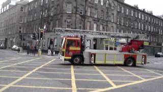 HiLo Air Horns and Siren on Firetruck Edinburgh Scotland [upl. by Ynoep]