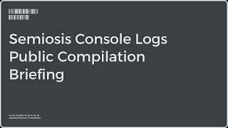 ARCHIVES  Semiosis Console Logs Compilation and Translation InvasionWorldTour [upl. by Allie]