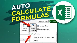 How to Make Excel to Auto Calculate Formulas [upl. by Aldred]