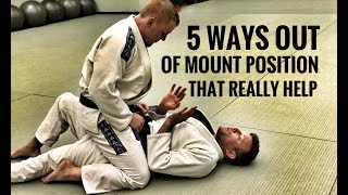 JiuJitsu Escapes  5 Ways Out of The Mount [upl. by Aisan781]