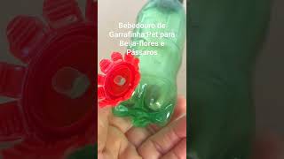 BEBEDOURO PARA BEIJAFLORES e PÁSSAROS feito com GARRAFA PET shortsviral [upl. by Devonna]