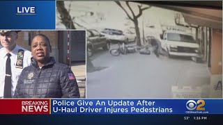 NYPD briefing after UHaul truck strikes pedestrians in Brooklyn [upl. by Eelarak]