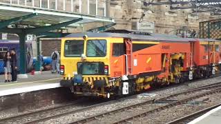 The MPV Tamper Machine Colas Rail NoDR73909 Saturn was passing at Carlisle Citadel Station [upl. by Airetnohs]