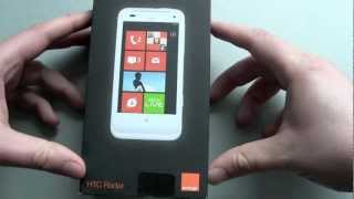 HTC Radar Windows Phone unboxing and first look [upl. by Giff851]