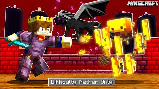 Beating Minecraft But Im Trapped In NETHER [upl. by Eelarual619]