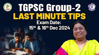 TGPSC GROUP2 LAST MINUTE TIPS  BALA LATHA MADAM  CSB IAS ACADEMY tgpsc group2 exams [upl. by Falkner]