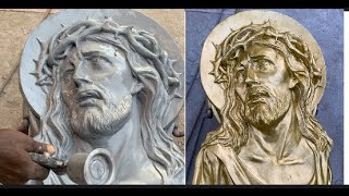 Agonizing Jesus Fiberglass relief sculpture religion art sculpture nigerianartist [upl. by Flosser]